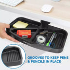 Mount-It! Vassoio portaoggetti girevole sotto la scrivania | Organizer ergonomico sottopensile per forniture da ufficio | Si monta su scrivanie, tavoli e banchi da lavoro