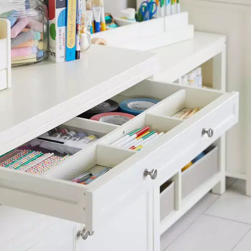 Mobiletto portadisegni per bambini di Martha Stewart: organizzatore in legno per articoli da arti e mestieri per bambini con cassetti per riporre la carta