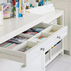 Mobiletto portadisegni per bambini di Martha Stewart: organizzatore in legno per articoli da arti e mestieri per bambini con cassetti per riporre la carta