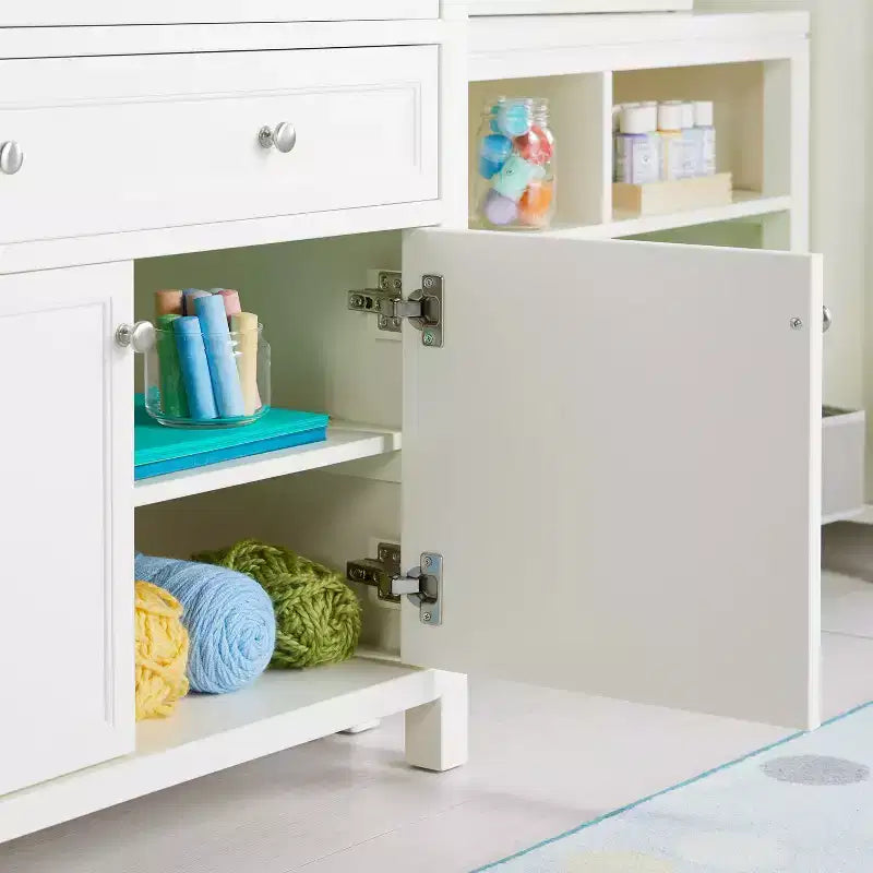 Mobiletto portadisegni per bambini di Martha Stewart: organizzatore in legno per articoli da arti e mestieri per bambini con cassetti per riporre la carta