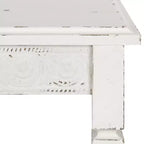 Tavolino laterale rettangolare in legno Kate and Laurel Idabelle, 13,5x22x27,75, Bianco
