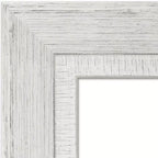 Specchio da parete per bagno Amanti Art Rustico bianco anticato in legno bisellato