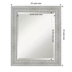 Specchio da parete per bagno Amanti Art Rustico bianco anticato in legno bisellato