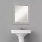Specchio da parete per bagno Amanti Art Rustico bianco anticato in legno bisellato