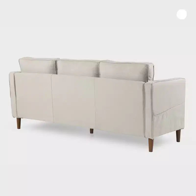 Divano/Sofà Hana moderno in tessuto di lino con tasche sui braccioli - Mellow