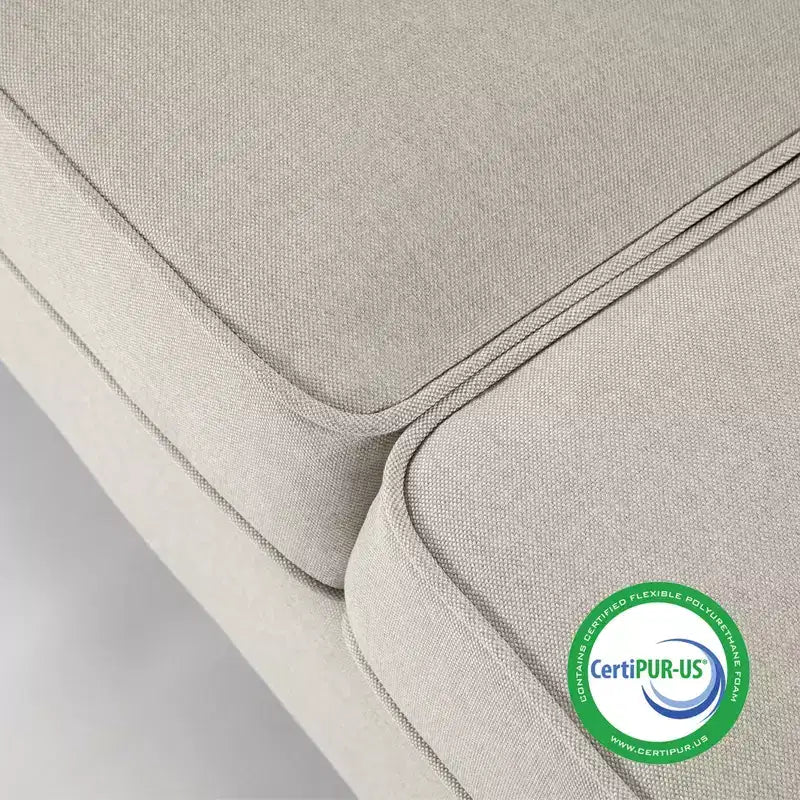 Divano/Sofà Hana moderno in tessuto di lino con tasche sui braccioli - Mellow