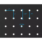 Separatore per ambienti a 4 pannelli, paravento pieghevole con inserto in pannello forato, altezza 71 pollici
