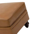 Pouf da salotto contemporaneo Benito 26,5" in vera pelle | ART OF LIVING DESIGNS