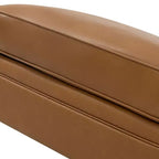 Pouf da salotto contemporaneo Benito 26,5" in vera pelle | ART OF LIVING DESIGNS