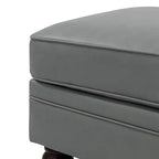 Pouf da salotto contemporaneo Benito 26,5" in vera pelle | ART OF LIVING DESIGNS