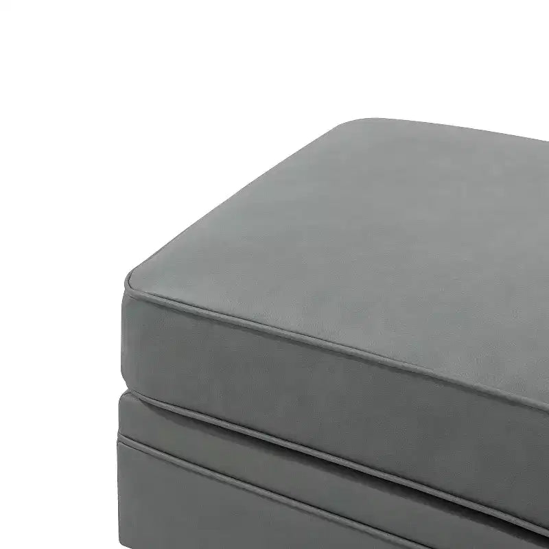 Pouf da salotto contemporaneo Benito 26,5" in vera pelle | ART OF LIVING DESIGNS