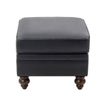 Pouf da salotto contemporaneo Benito 26,5" in vera pelle | ART OF LIVING DESIGNS