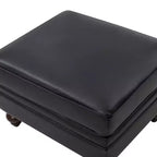 Pouf da salotto contemporaneo Benito 26,5" in vera pelle | ART OF LIVING DESIGNS