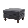 Benito 26.5 Wide Contemporary Genuine Leather Ottoman for Living Room| ART OF LIVING DESIGNS