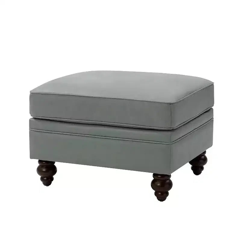 Pouf da salotto contemporaneo Benito 26,5" in vera pelle | ART OF LIVING DESIGNS
