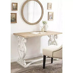 Kate e Laurel Wyldwood Scrivania Rettangolare in Legno, 46x24x30, Marrone Rustico