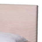 Letto a pannello Abberton moderno e contemporaneo in velluto e metallo