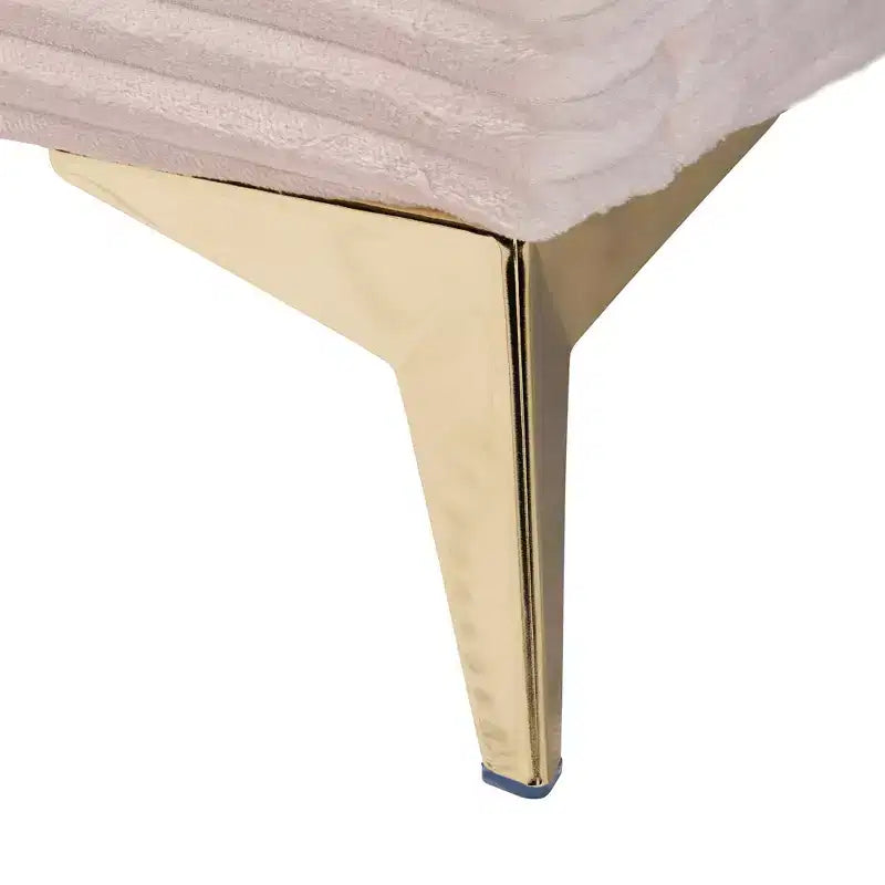Letto a pannello Abberton moderno e contemporaneo in velluto e metallo