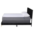 Letto a pannello Abberton moderno e contemporaneo in velluto e metallo