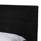 Letto a pannello Abberton moderno e contemporaneo in velluto e metallo
