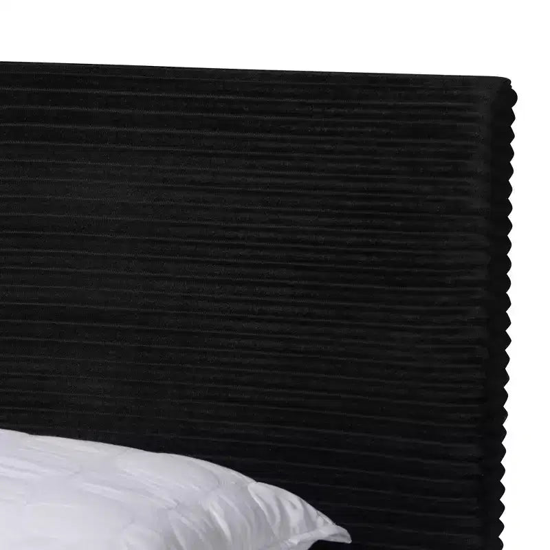 Letto a pannello Abberton moderno e contemporaneo in velluto e metallo