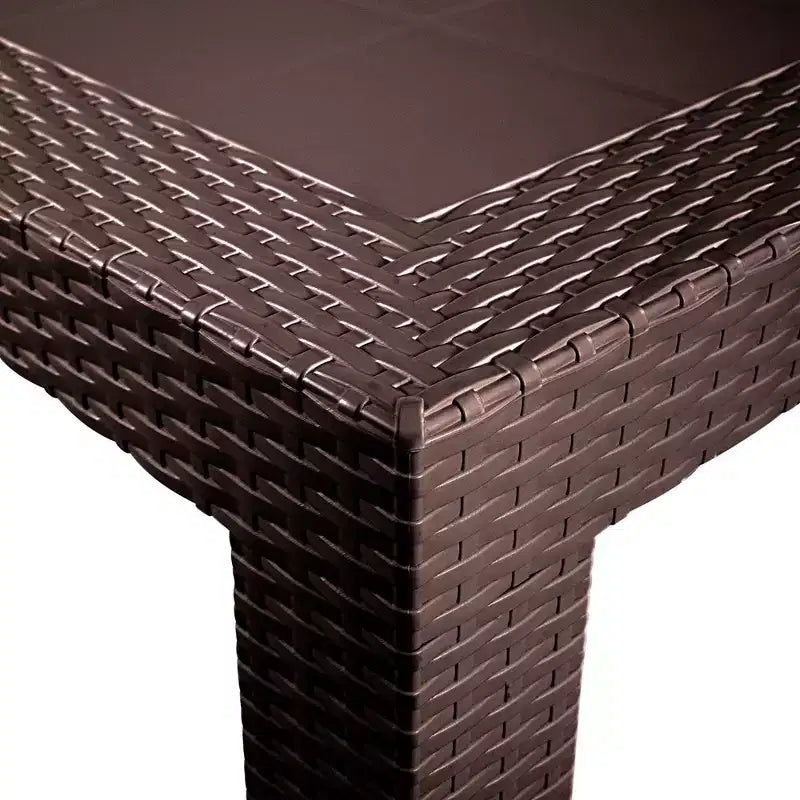 Tavolo da pranzo quadrato da esterno da 31 pollici - Tavolo da bistrò moderno con design in tessuto resistente alle intemperie