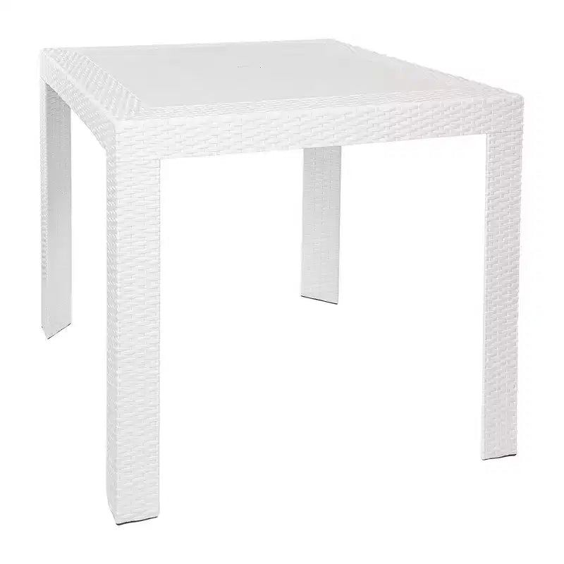 Tavolo da pranzo quadrato da esterno da 31 pollici - Tavolo da bistrò moderno con design in tessuto resistente alle intemperie