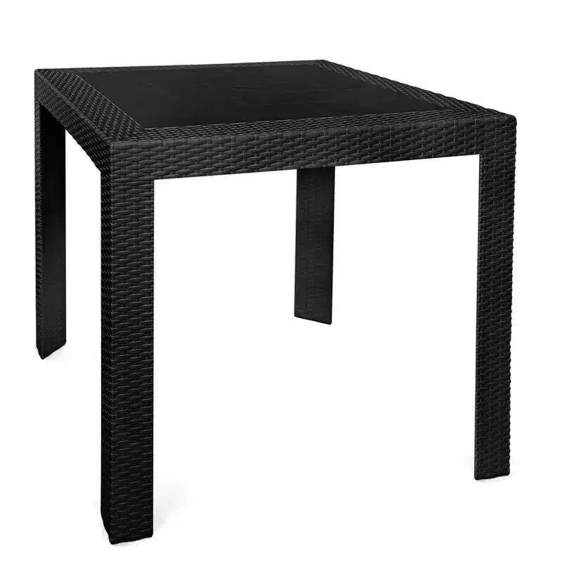 Tavolo da pranzo quadrato da esterno da 31 pollici - Tavolo da bistrò moderno con design in tessuto resistente alle intemperie