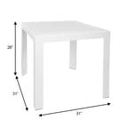Tavolo da pranzo quadrato da esterno da 31 pollici - Tavolo da bistrò moderno con design in tessuto resistente alle intemperie