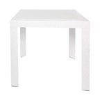 Tavolo da pranzo quadrato da esterno da 31 pollici - Tavolo da bistrò moderno con design in tessuto resistente alle intemperie