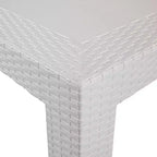 Tavolo da pranzo quadrato da esterno da 31 pollici - Tavolo da bistrò moderno con design in tessuto resistente alle intemperie
