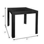 Tavolo da pranzo quadrato da esterno da 31 pollici - Tavolo da bistrò moderno con design in tessuto resistente alle intemperie