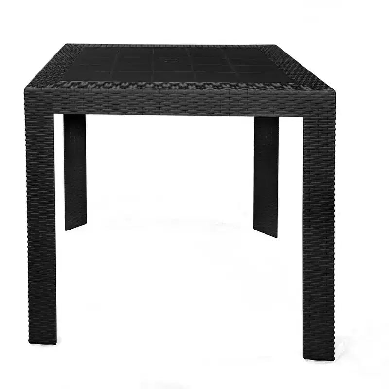Tavolo da pranzo quadrato da esterno da 31 pollici - Tavolo da bistrò moderno con design in tessuto resistente alle intemperie