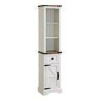 OKD 68 Bathroom Floor Cabinets, Tall Linen Towers with Adjustable Shelves