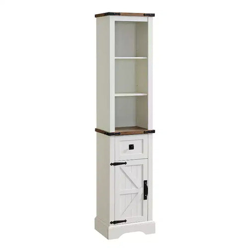 OKD 68 Bathroom Floor Cabinets, Tall Linen Towers with Adjustable Shelves