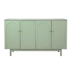 Credenza a Buffet, Mobile Contenitore Moderno da Cucina con 4 Ante e Ripiani Regolabili, Credenza in Legno per Ingresso e Soggiorno