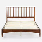 Struttura letto Linda Wood Platform Marrone