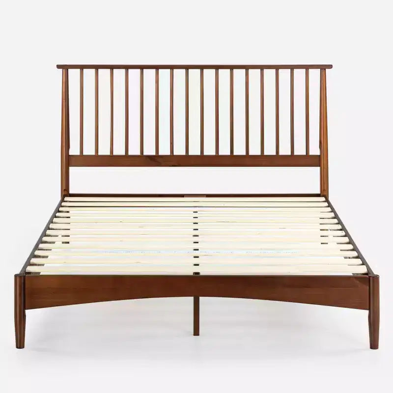 Struttura letto Linda Wood Platform Marrone