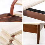 Struttura letto Linda Wood Platform Marrone